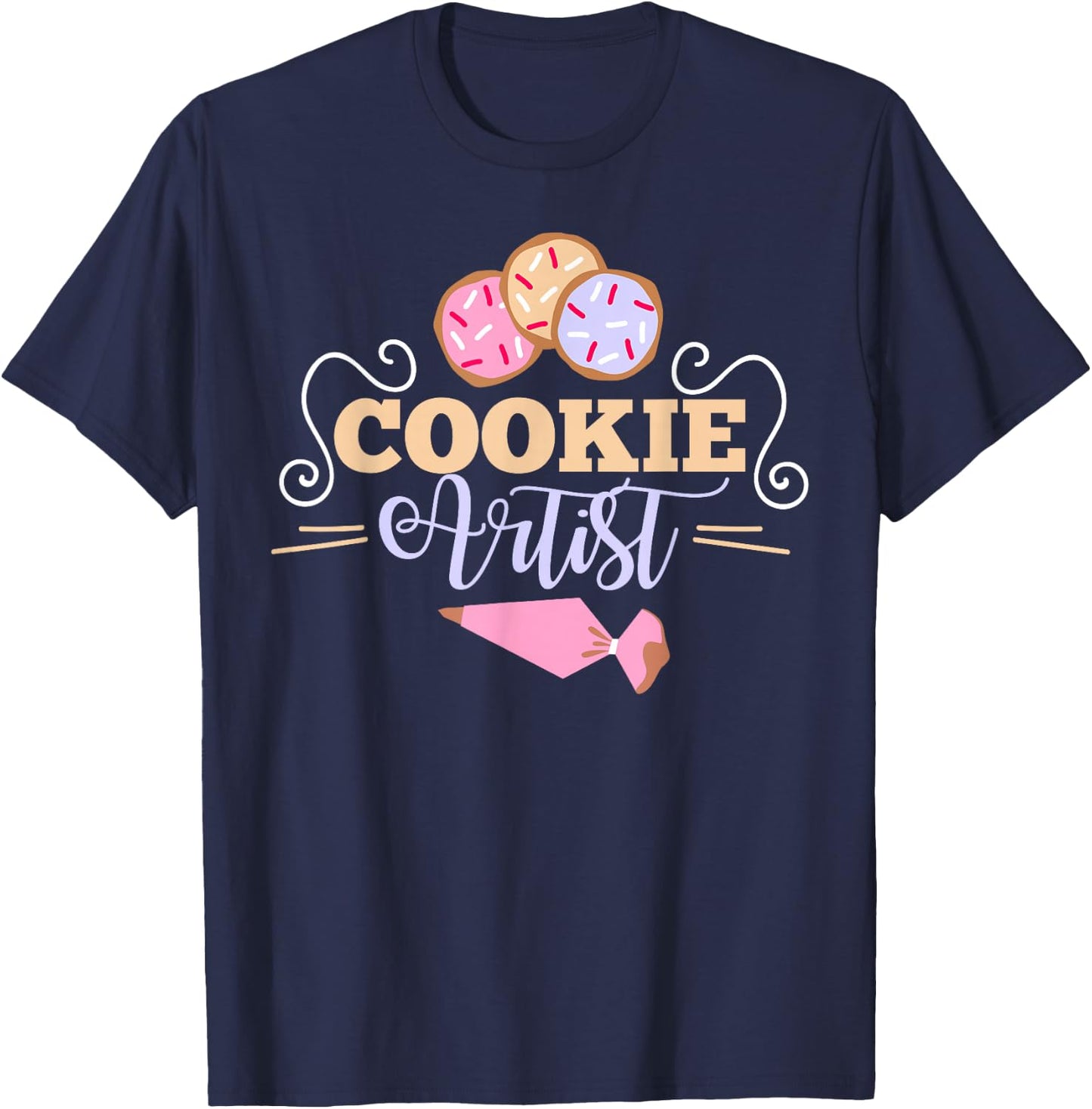 Cookie Decorator Baker Design for Cookie Cutter Fans Small T-Shirt - T-Shirt | Navy