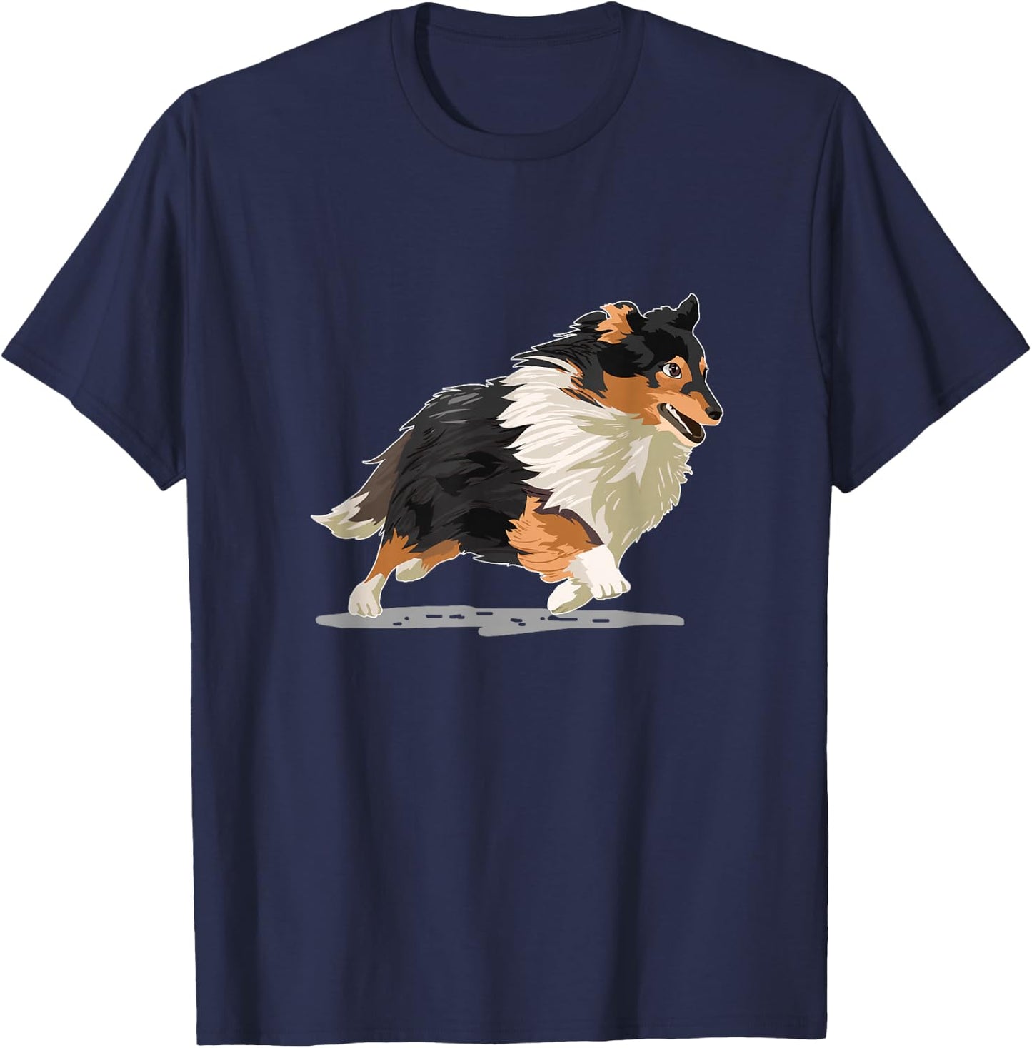Cute Sheltie Shetland Sheepdog Agility Dog Sport Women Girls Kids T-Shirt - T-Shirt | Navy