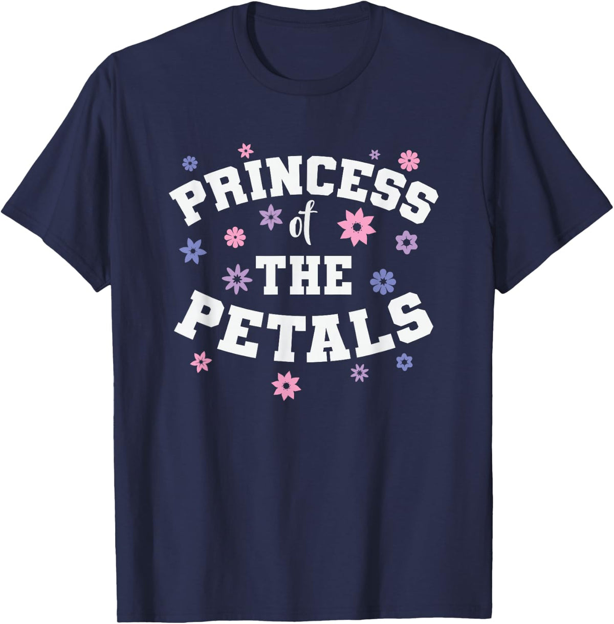 Princess of the Petals Flower Girl Wedding T-Shirt - T-Shirt | Navy