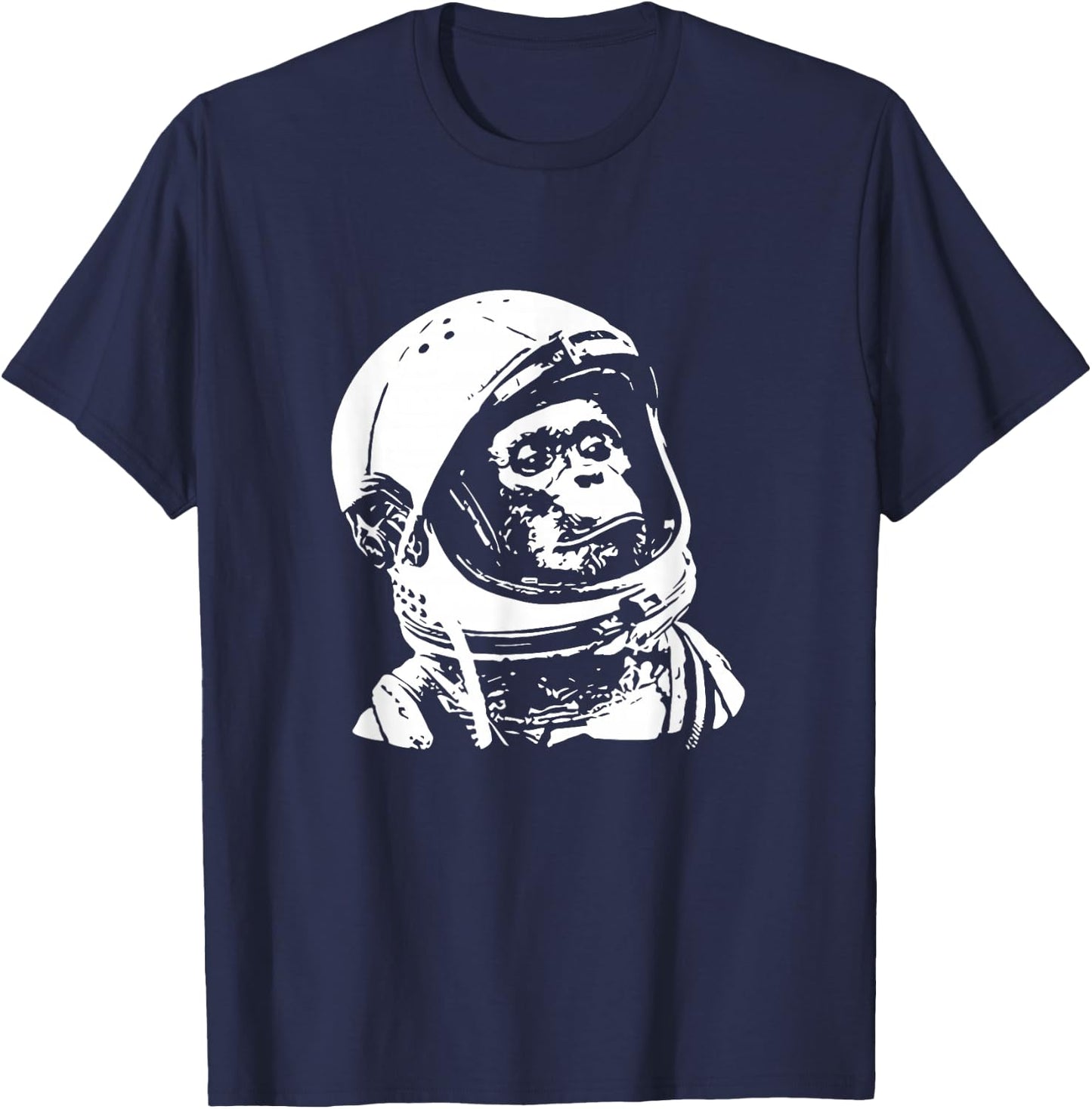Vintage Space Travel Astronaut Monkey T-Shirt - T-Shirt | Navy