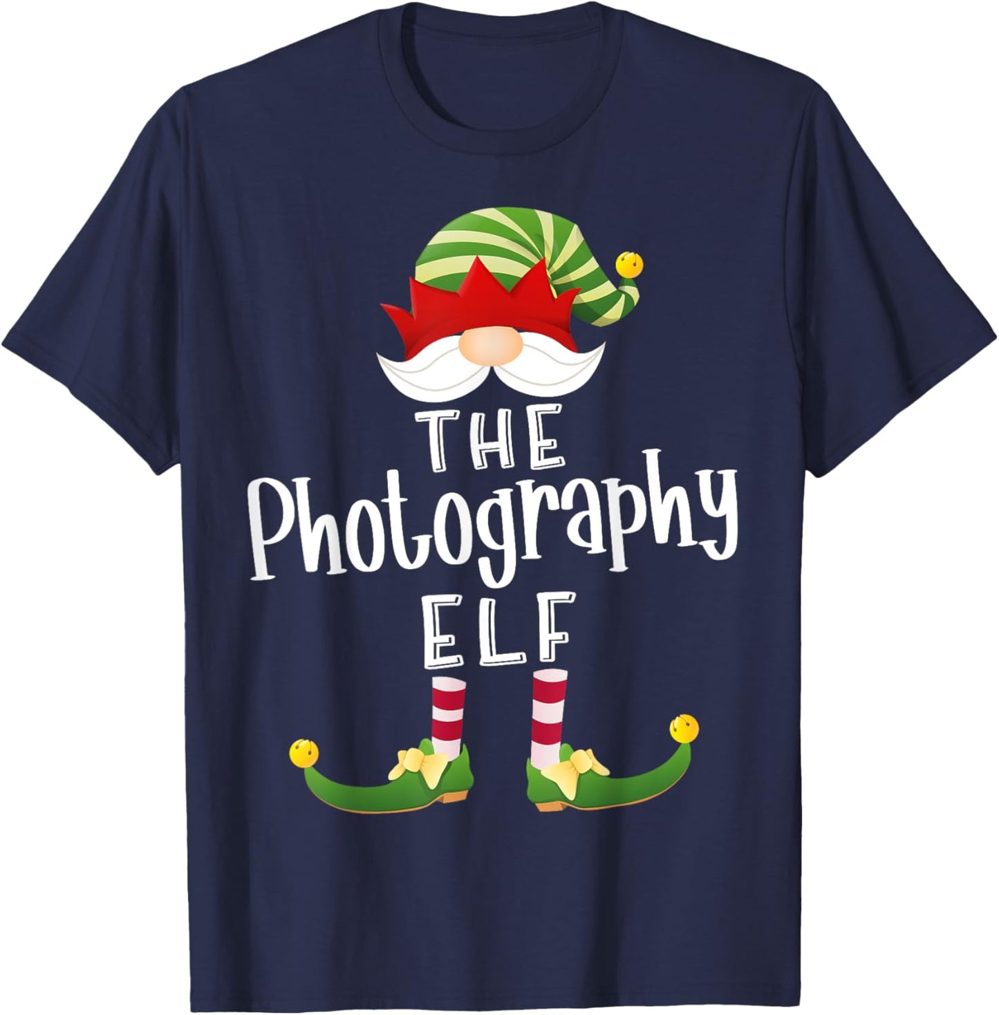 Photography Elf Group Christmas Funny Pajama Party T-Shirt - T-Shirt | Navy