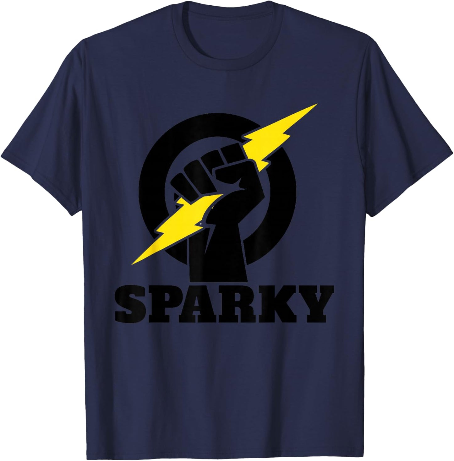 Electrician Lightning Bolt Electrician Sparky T-Shirt - T-Shirt | Navy
