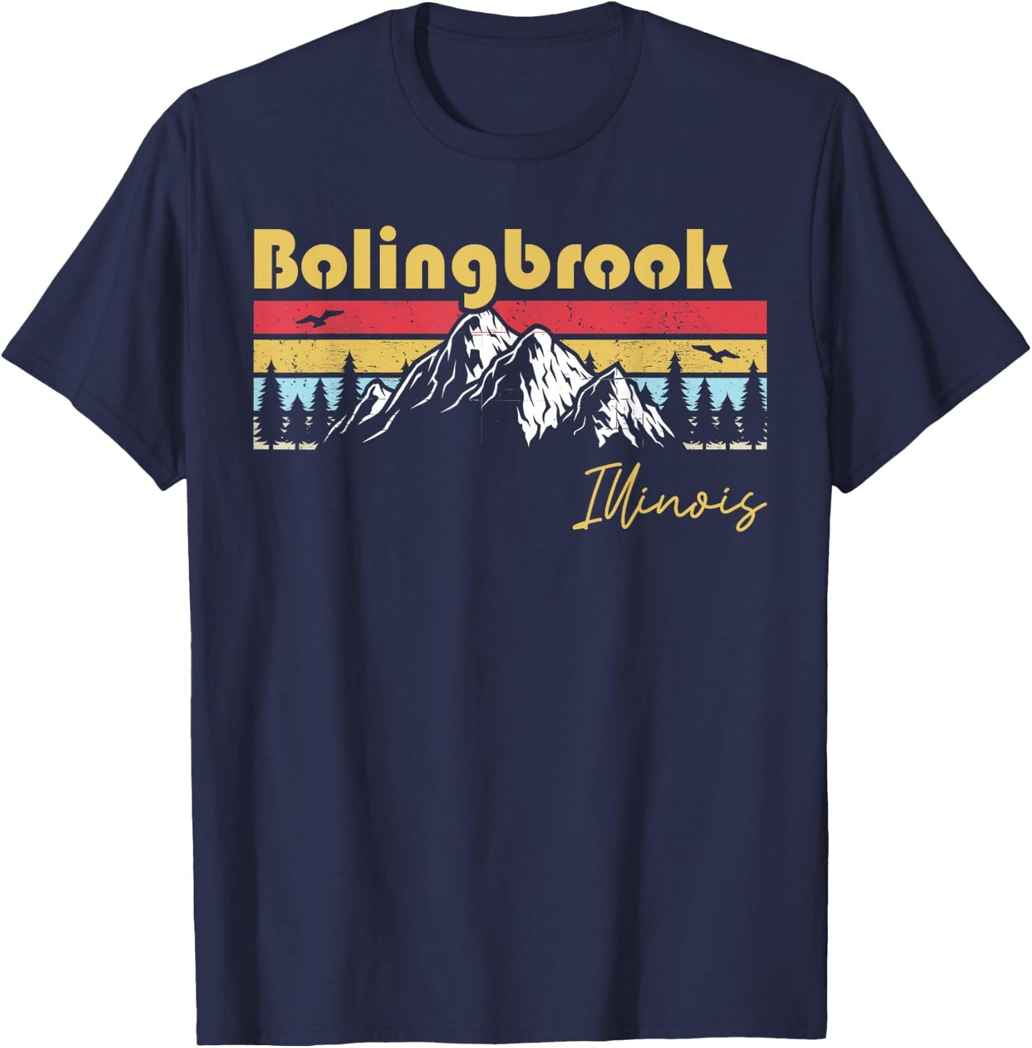 Bolingbrook Illinois Roots Hometown Vintage Home State T-Shirt - T-Shirt | Navy