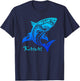 Kauai, Hawaii Vintage Retro Tribal Shark Vacation T-Shirt - T-Shirt | Navy