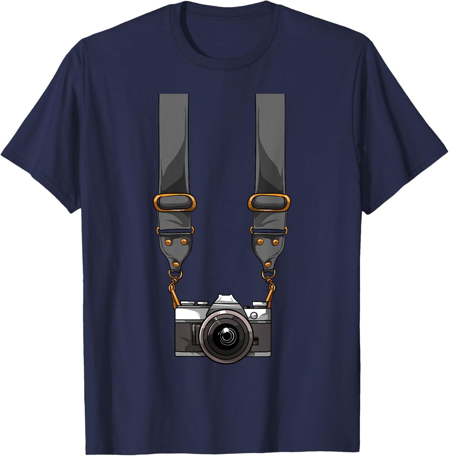 Tourist Camera Graphic Holiday Vacation Photographer T-Shirt - T-Shirt | Navy