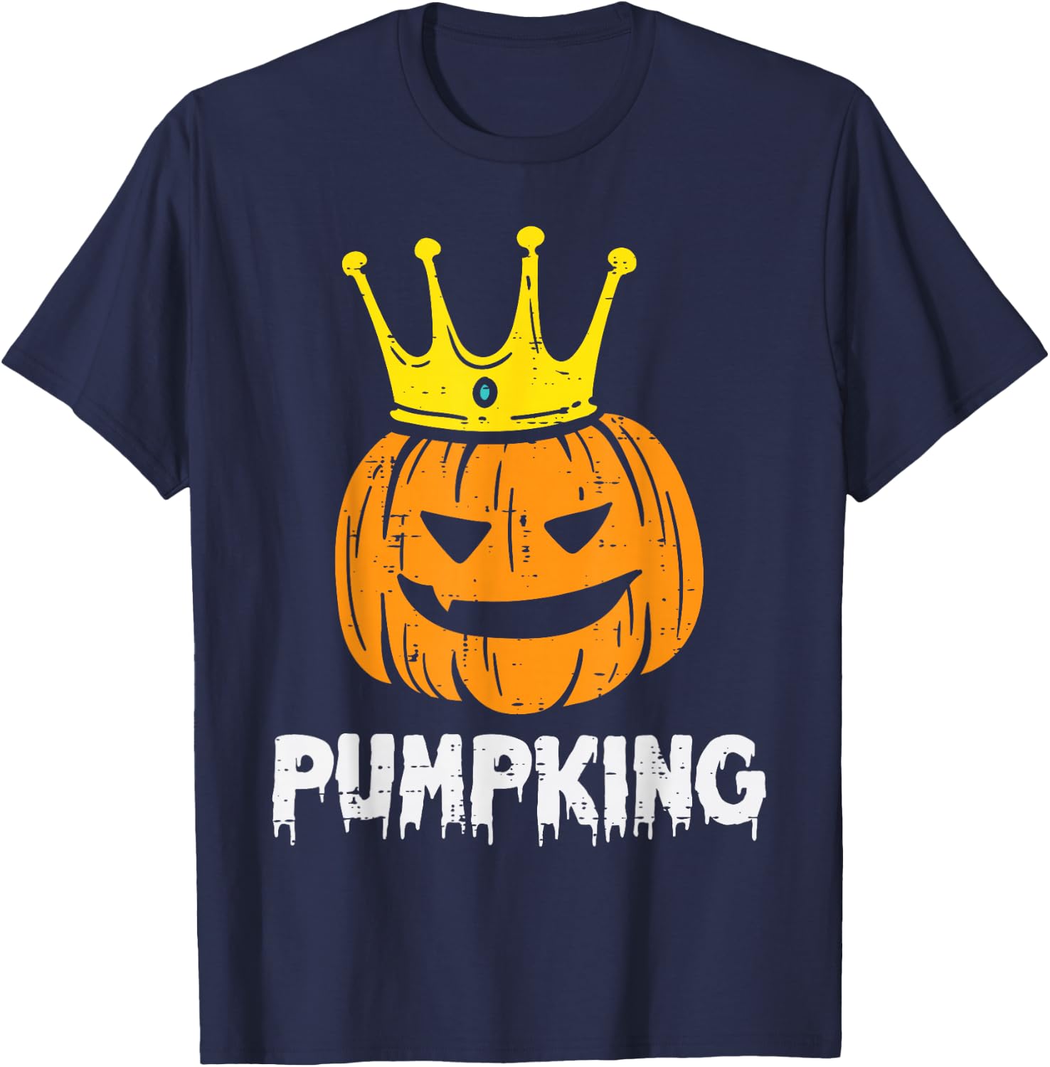 Pumpking Pumpkin Matching Halloween Couples Him And Her Men T-Shirt - T-Shirt | Navy