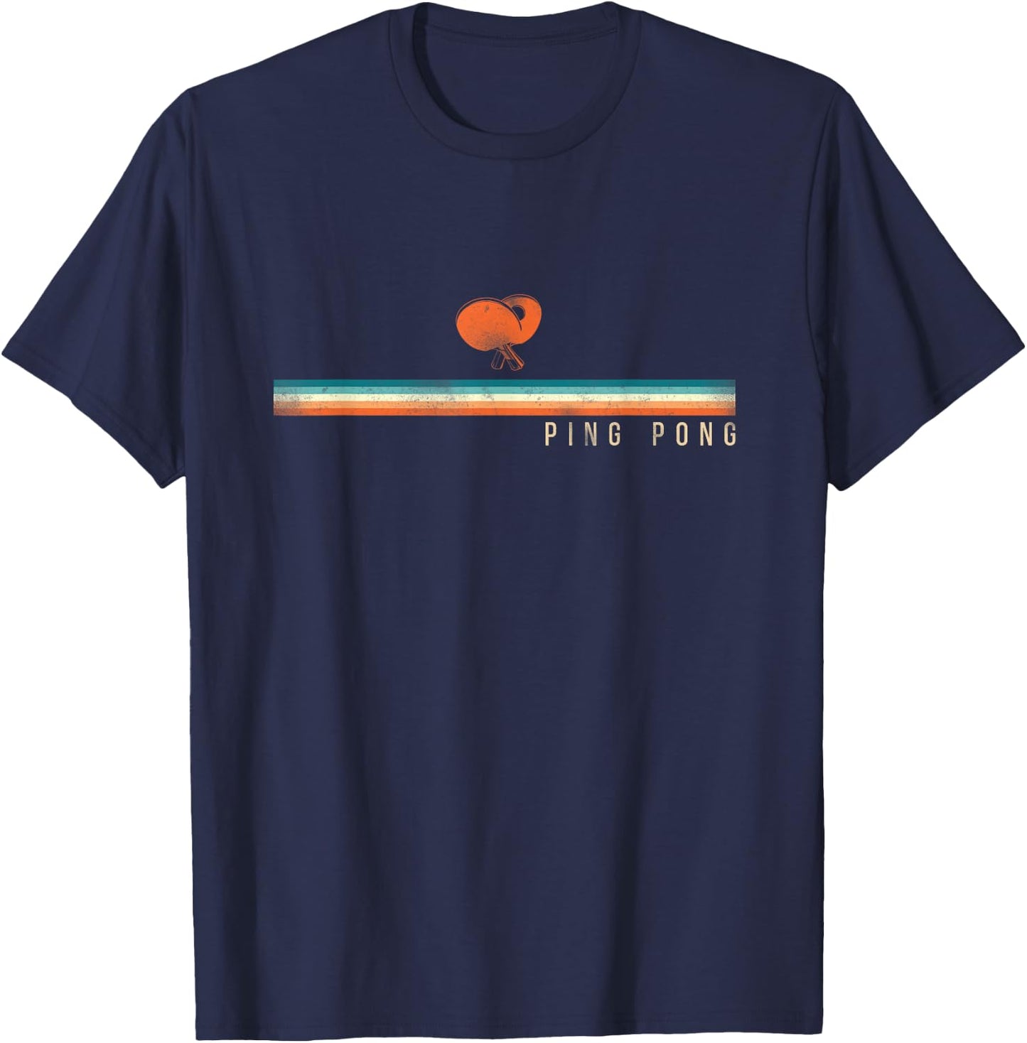 Ping Pong Table Tennis Retro Vintage Ping Pong T-Shirt - T-Shirt | Navy