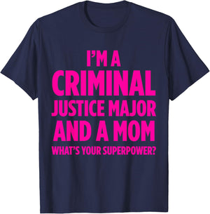 Criminal Justice Degree Graduate Graduation T-Shirt - T-Shirt | Navy