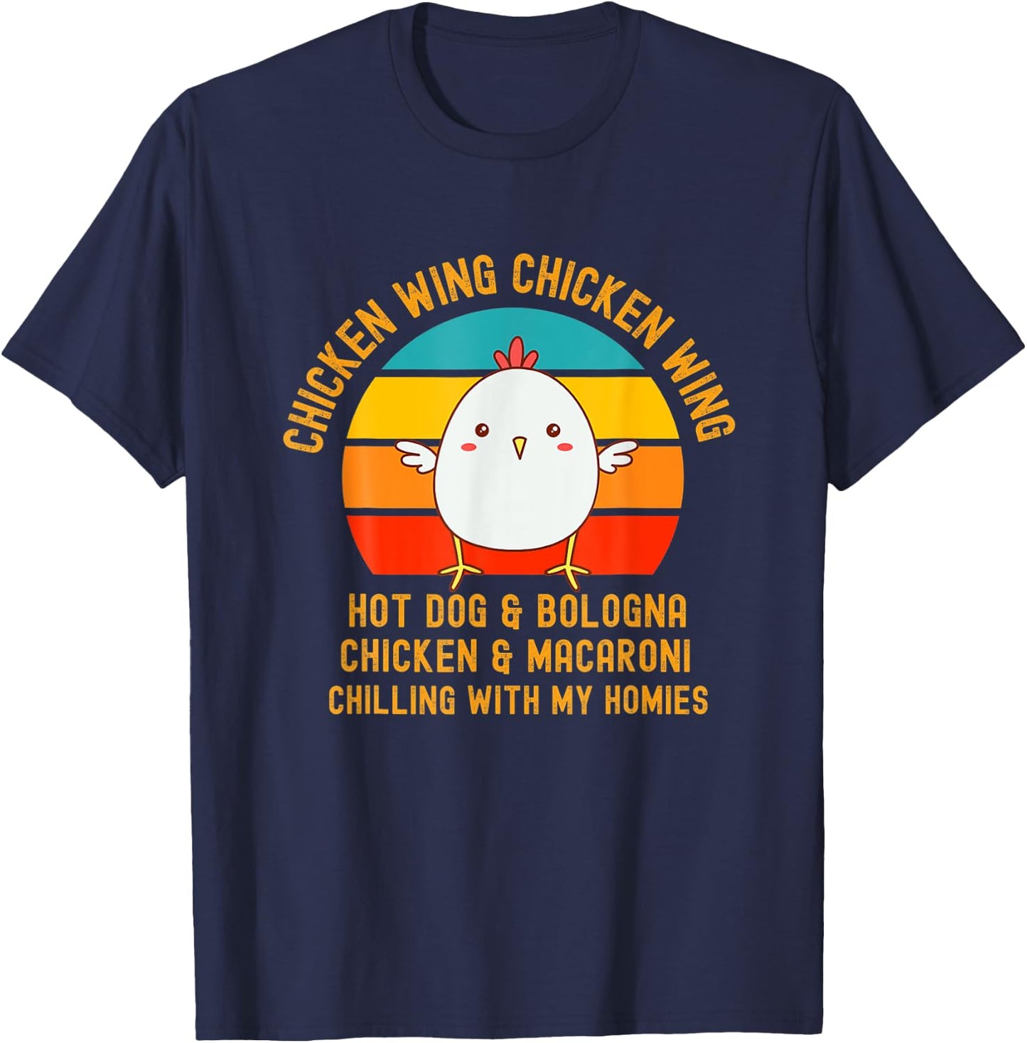 Chicken Wing Chicken Wing Hot Dog And Bologna Toddler 5T T-Shirt - T-Shirt | Navy