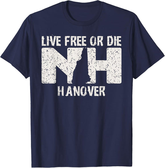 Hanover, NH Live Free or Die product T-Shirt - T-Shirt | Navy