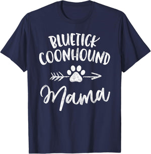 Bluetick Coonhound Mama Shirt Coonhound Lover Gifts Dog Mom Women Girls Kids T-Shirt - T-Shirt | Navy