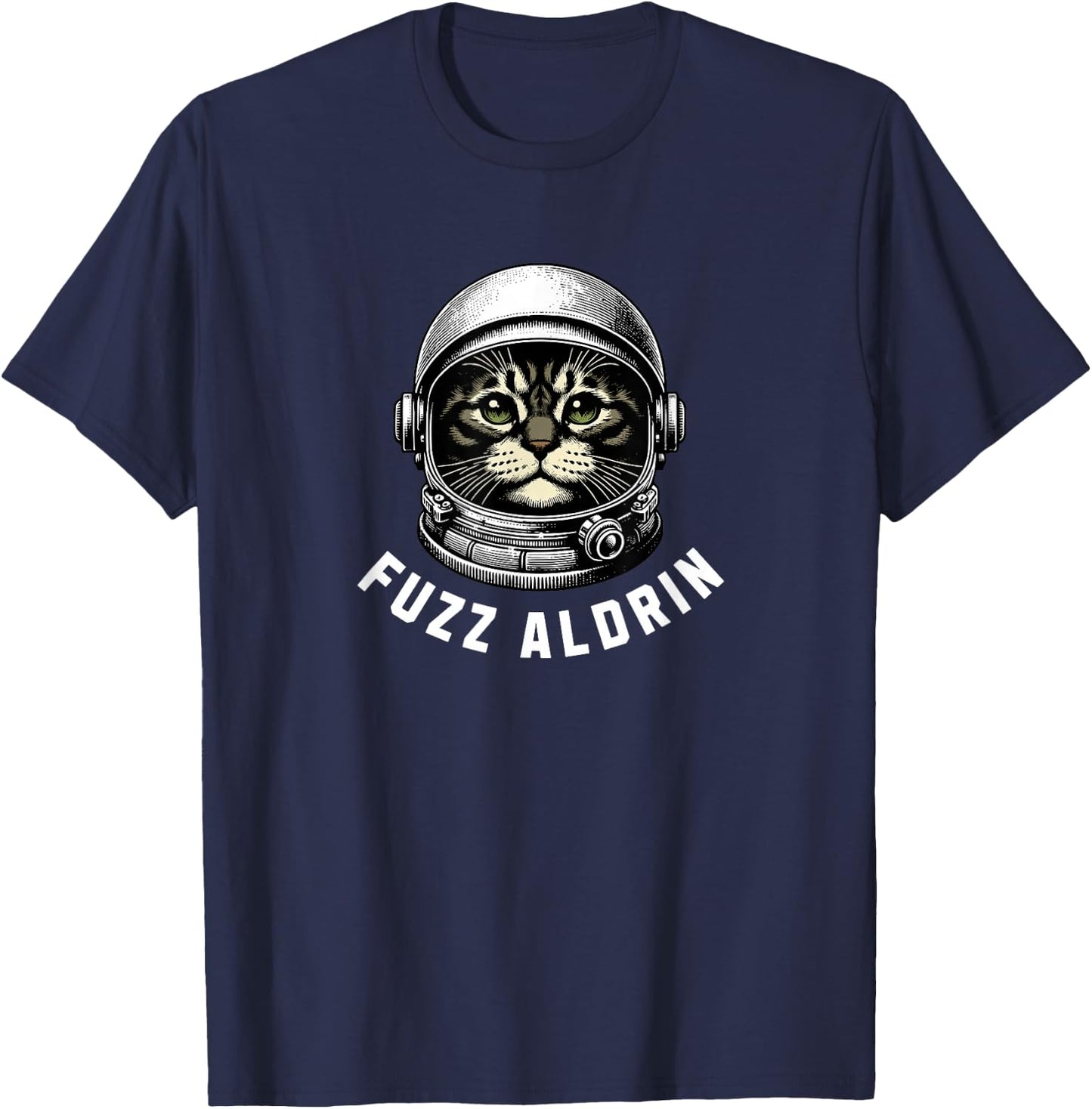 Fuzz Aldrin - Space cat T-Shirt - T-Shirt | Navy