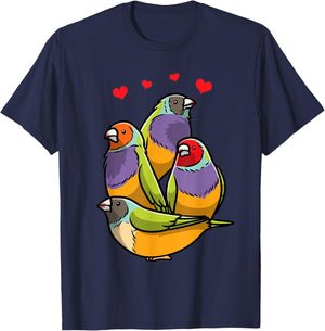 Gould's Finch Bird Gouldian Finch T-Shirt - T-Shirt | Navy