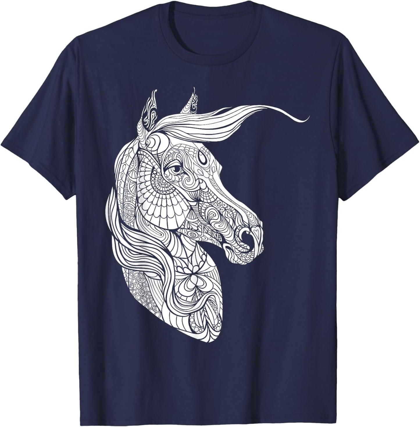 Cute horse to paint and colour for children T-Shirt - T-Shirt | Navy