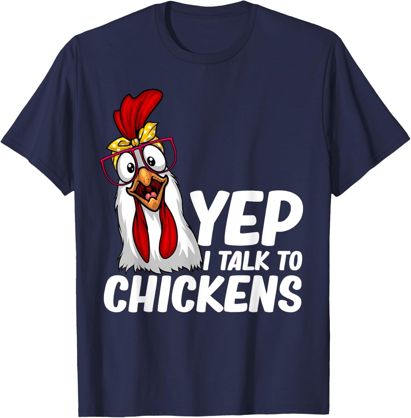 Funny Chicken Women Crazy Chicken Farmer Lovers T-Shirt - T-Shirt | Navy