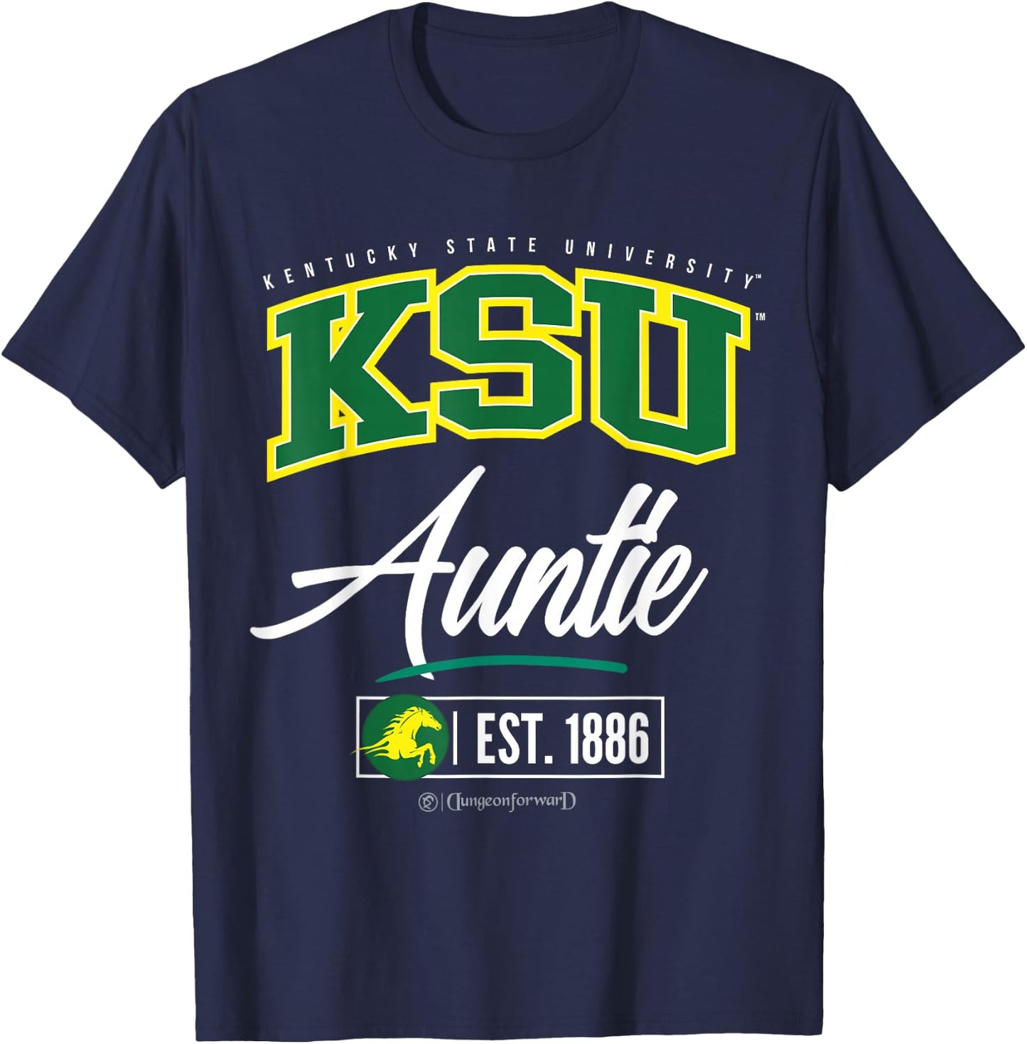 Kentucky State University - KSU HBCU Auntie T-Shirt - T-Shirt | Navy