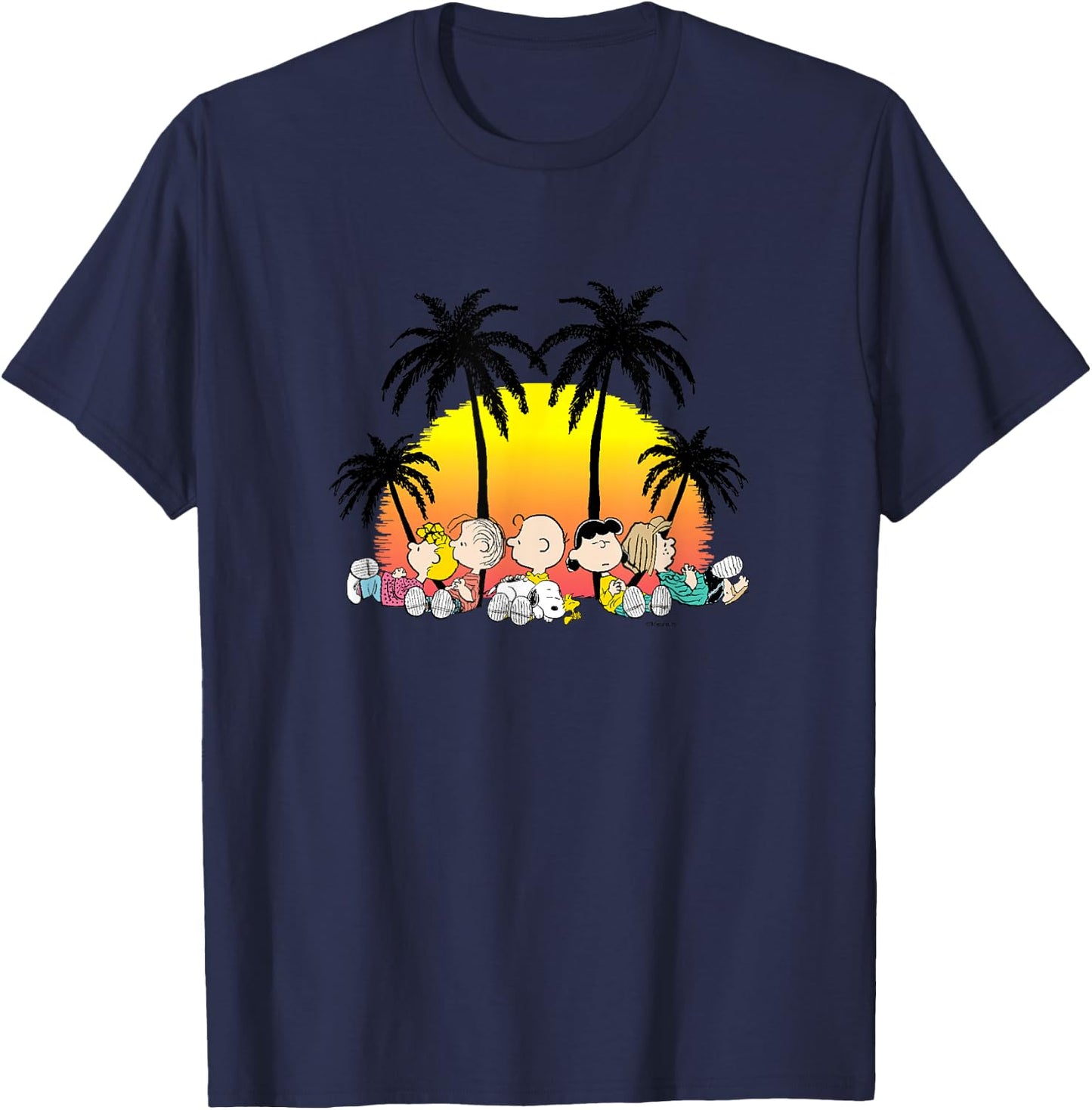 Peanuts - Snoopy Tropical Peanuts T-Shirt - T-Shirt | Navy