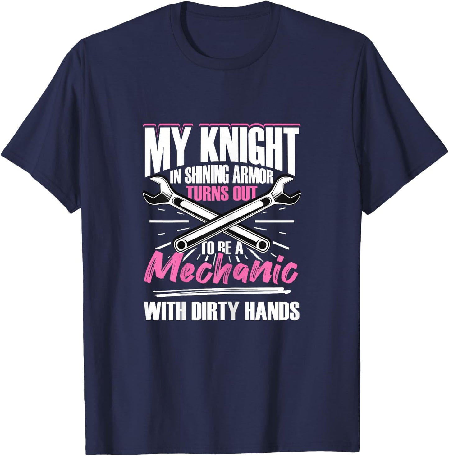 Mechanic Woman Mechanic Girlfriend T-Shirt - T-Shirt | Navy