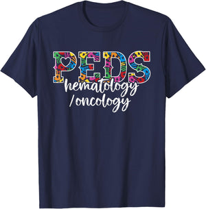 PEDS Hematology/Oncology Doctor - Pediatric Hem/Onc Nurse T-Shirt - T-Shirt | Navy