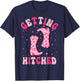 Getting Hitched Getting Rowdy Western Bachelorette Party T-Shirt - T-Shirt | Navy