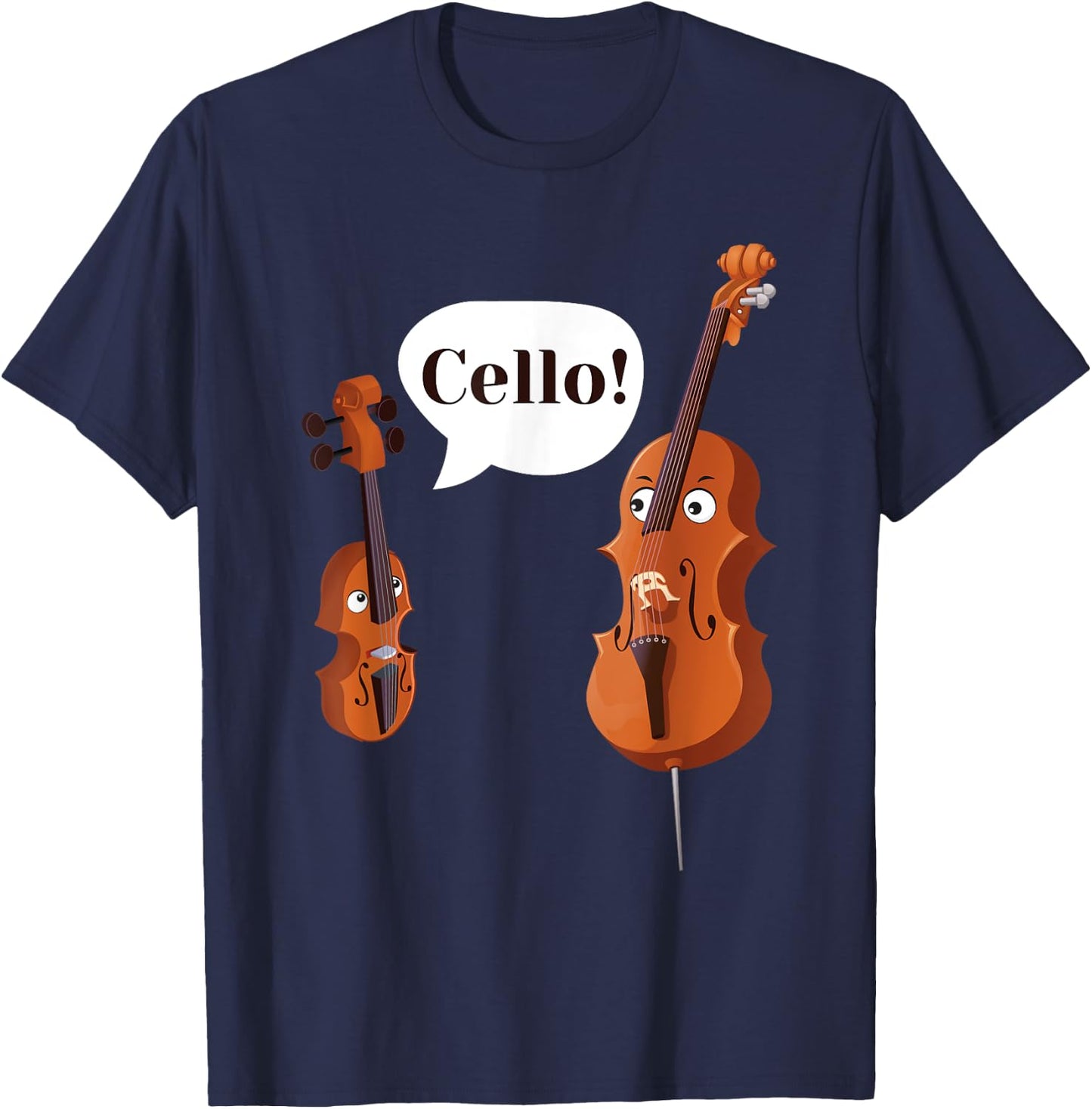 Cello Player Cellist Orchestra Musician Classical Music T-Shirt - T-Shirt | Navy