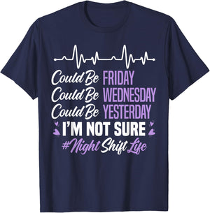 Night Shift Life Graveyard Shift Worker Employee T-Shirt - T-Shirt | Navy