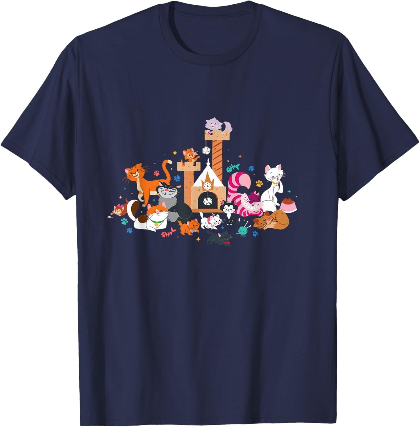 Disney Cats Kitten Friends T-Shirt - T-Shirt | Navy