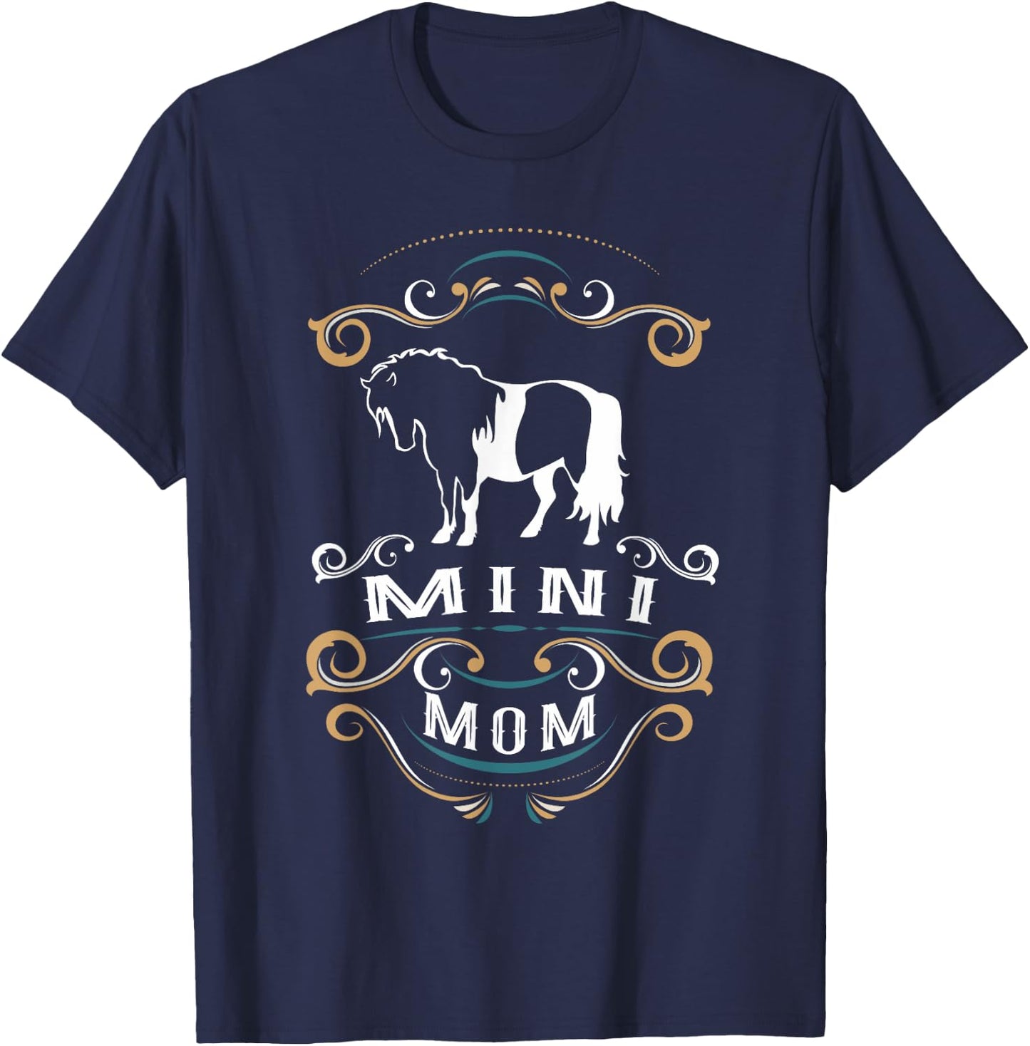 Mini Mom | Miniature Horse NickerStickers T-Shirt - T-Shirt | Navy