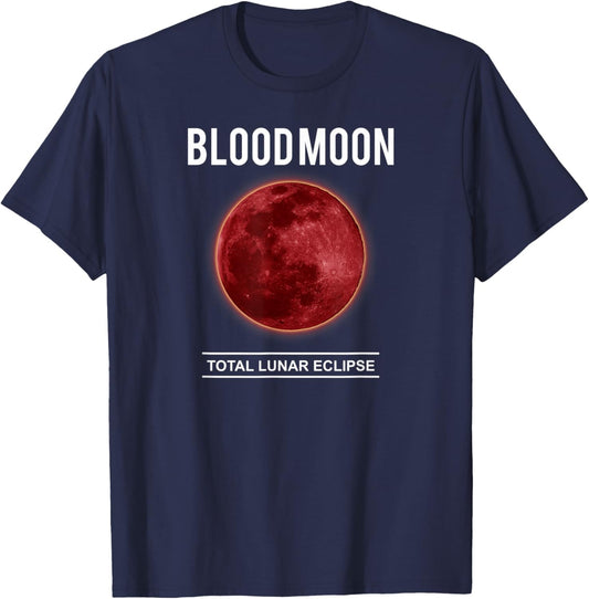 Total Lunar Eclipse 1.31.2018 | Blood Moon T-Shirt - T-Shirt | Navy
