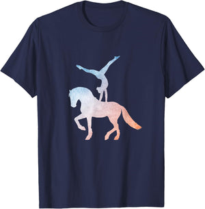 Vaulting Equestrian Sport - Horse T-Shirt - T-Shirt | Navy