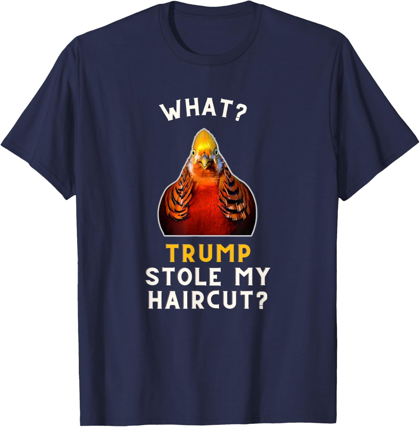 Golden pheasant Meme Bird Men Women Kids T-Shirt - T-Shirt | Navy