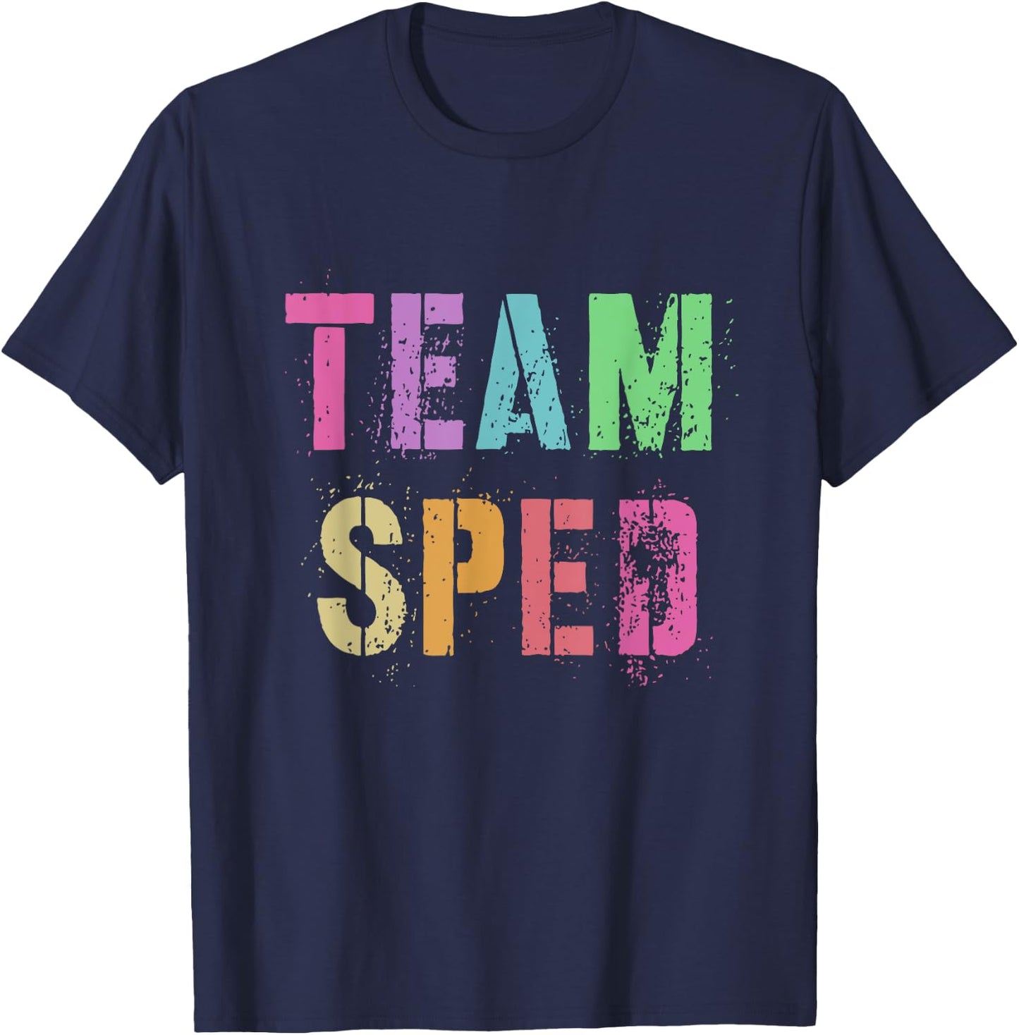 Vintage TEAM SPED Last Day of School Teacher Special Ed Crew Men Women Girls Kids T-Shirt - T-Shirt | Navy
