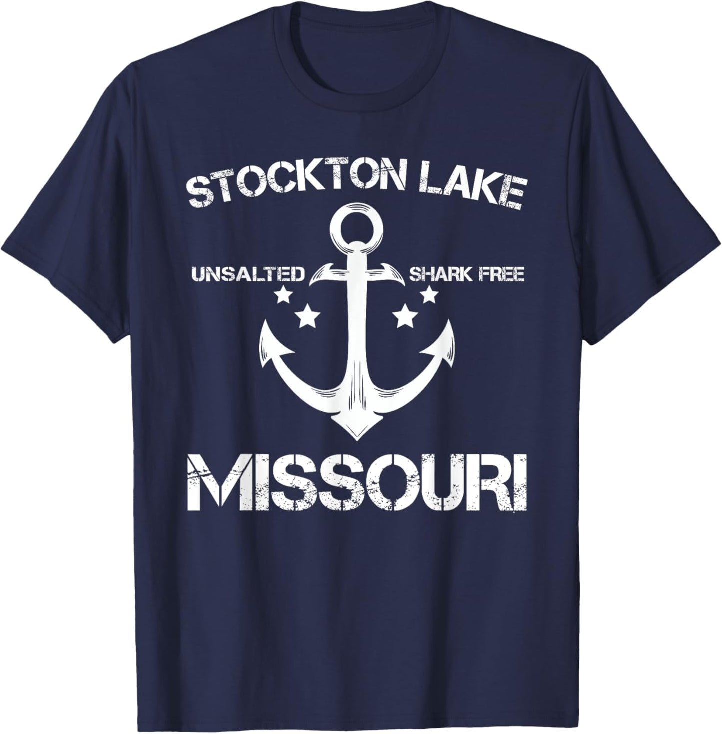 STOCKTON LAKE MISSOURI Funny Fishing Camping Summer Gift Men Women Girls Kids T-Shirt - T-Shirt | Navy