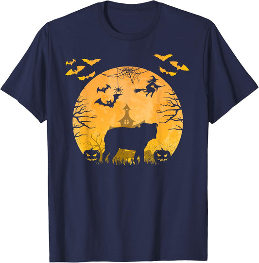 Funny Halloween Dog English bulldog Halloween T-Shirt - T-Shirt | Navy