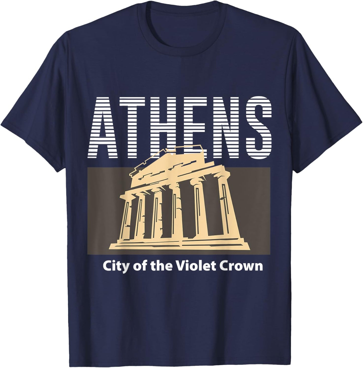 Athens Vacation Holiday Greece Flag T-Shirt - T-Shirt | Navy