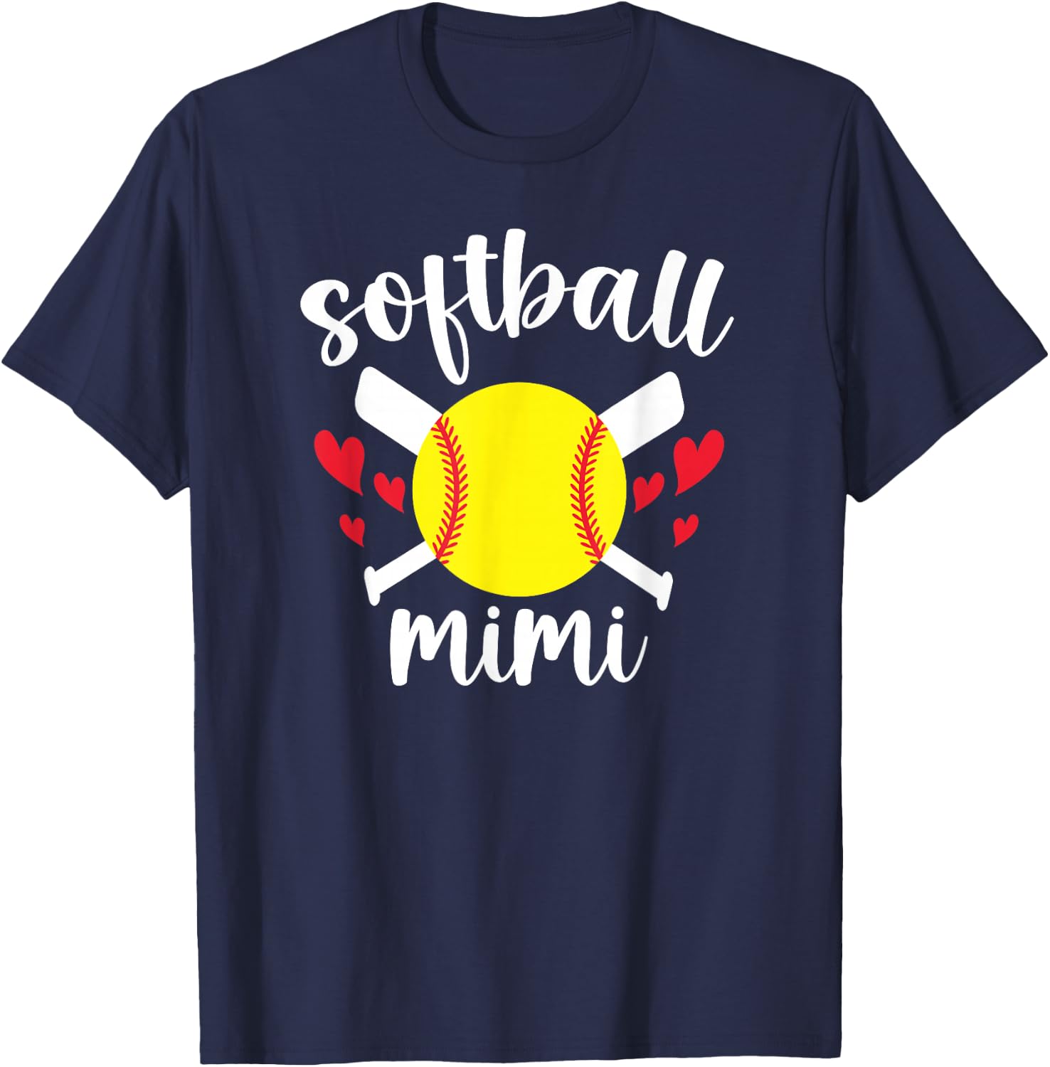 Softball Mimi Proud Mimi Of A Softball Player Mimi T-Shirt - T-Shirt | Navy