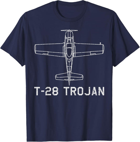 T-28 Trojan Classic USA Fighter Plane Gift T-Shirt - T-Shirt | Navy