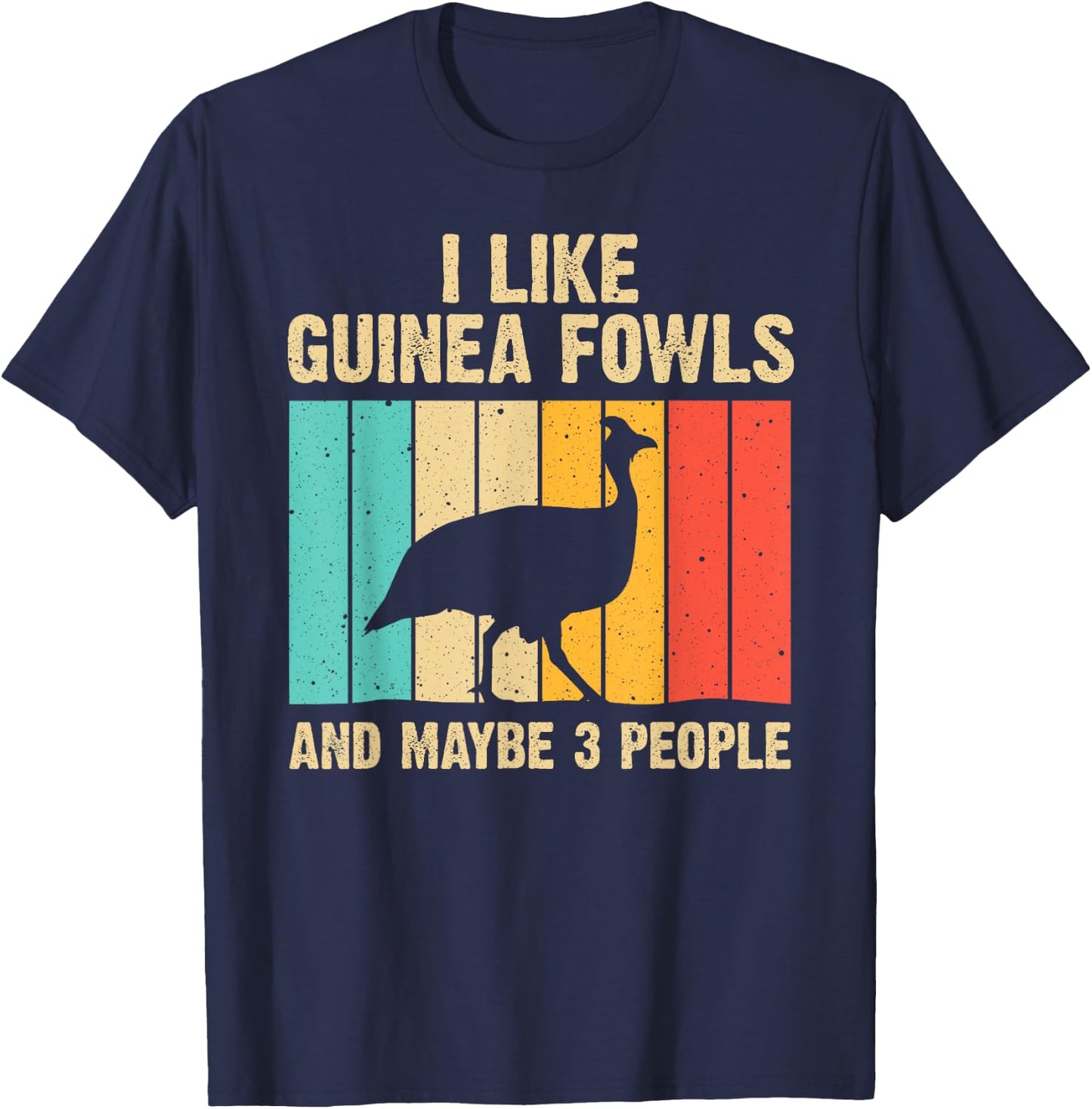 Funny Guinea Fowl Design Women Guinea Hen Bird Lover T-Shirt - T-Shirt | Navy