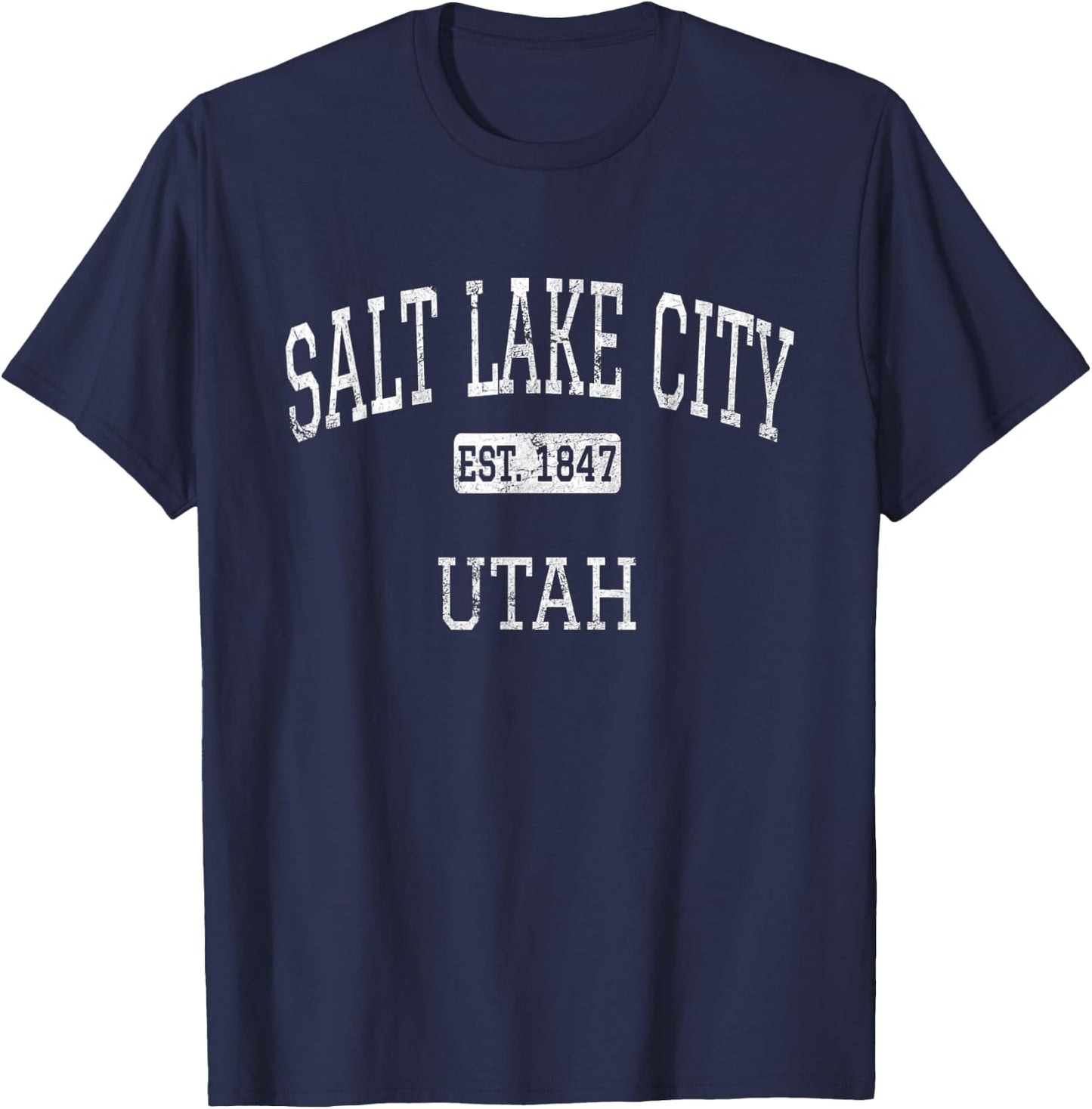 Salt Lake City Utah UT Vintage T-Shirt - T-Shirt | Navy