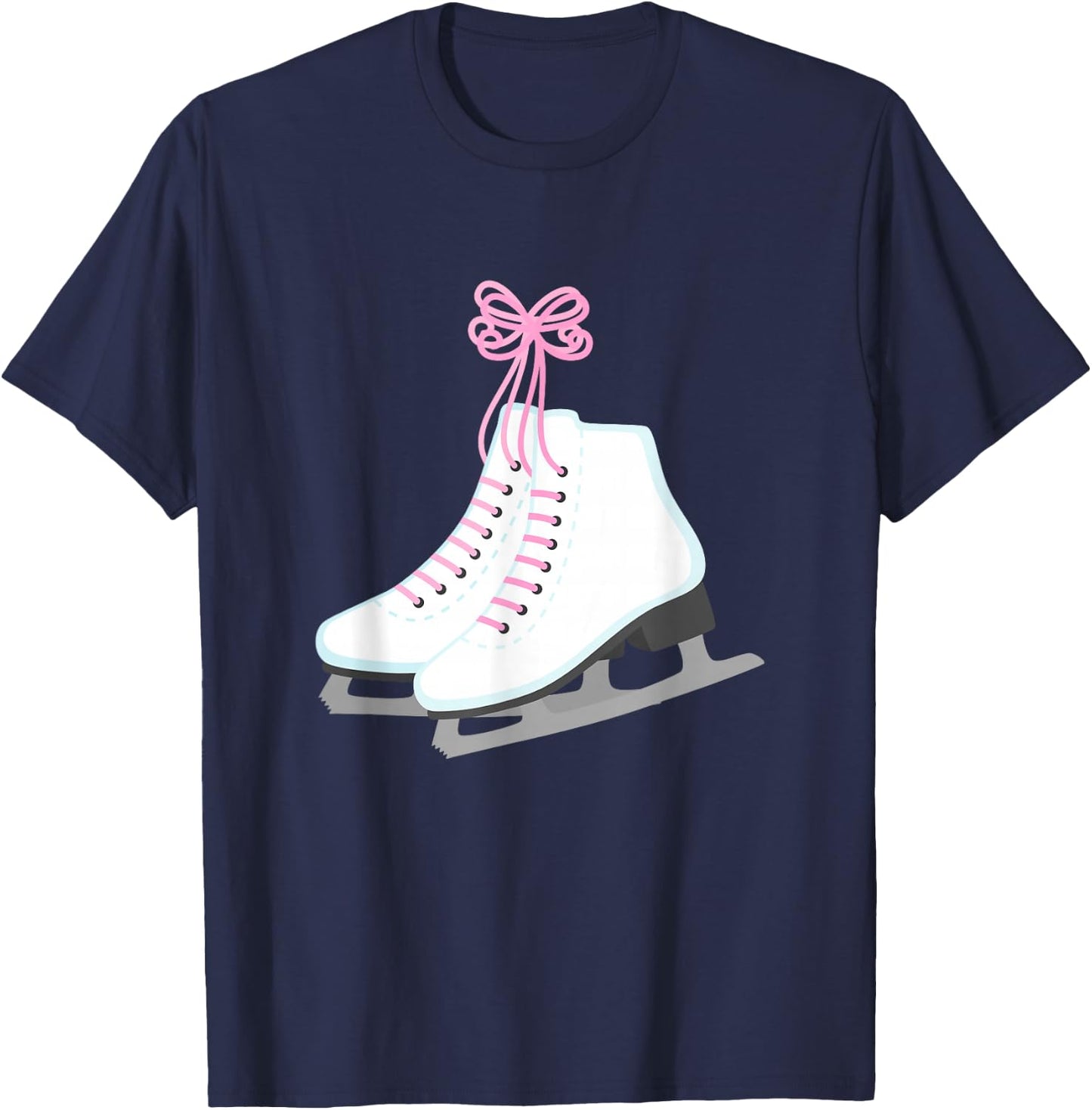 Ice Skate Figure Skating Skater Girls Teen Tween Women Coach T-Shirt - T-Shirt | Navy