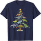 Christmas Dinosaur Tree Kids Boys Men Family Saurus Xmas T-Shirt - T-Shirt | Navy