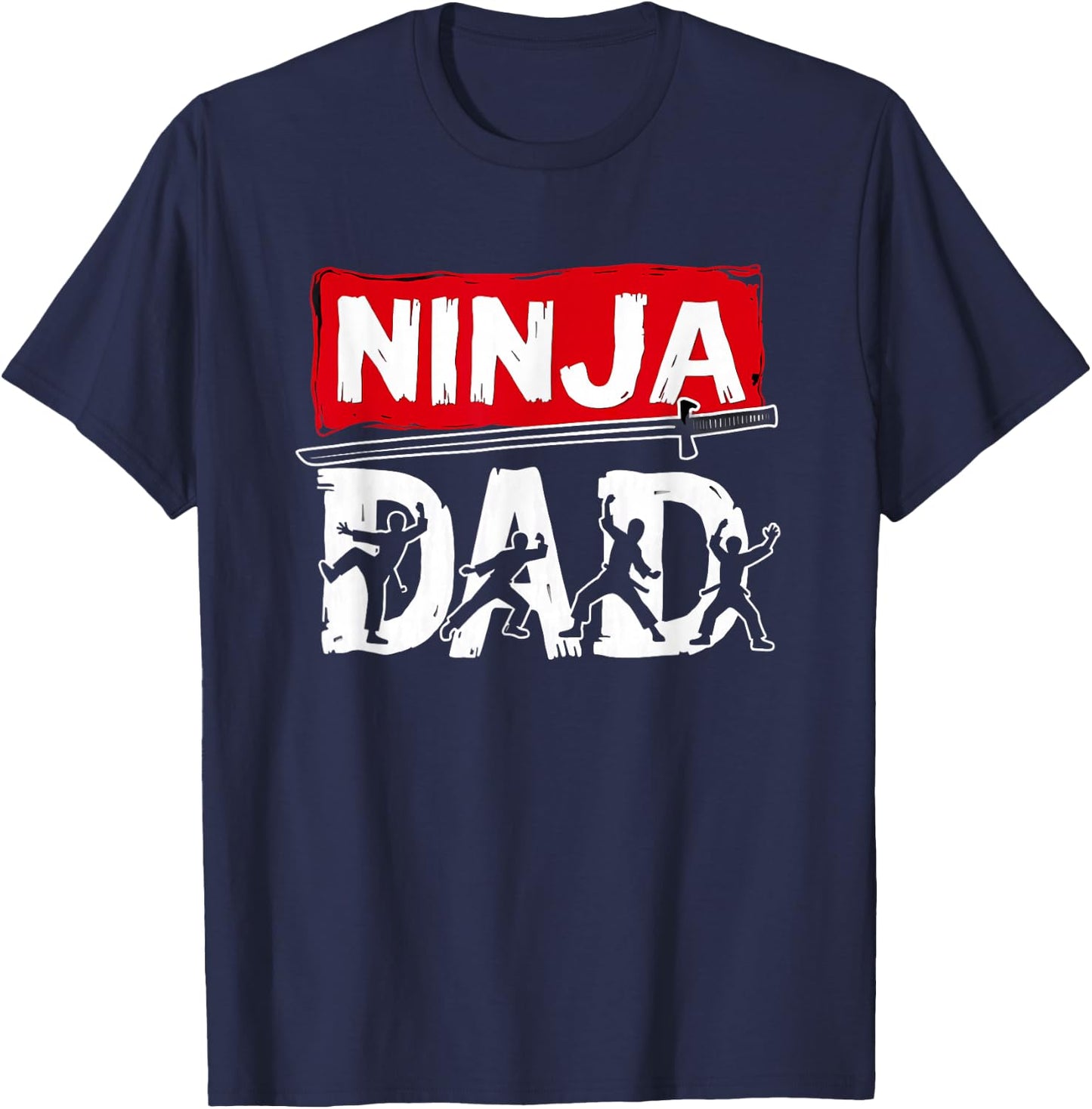 Ninja Dad Fathers Day T-Shirt - T-Shirt | Navy