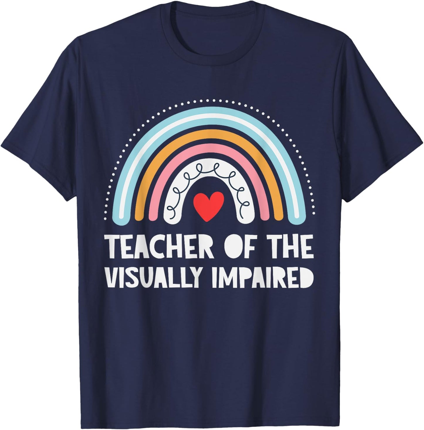Vision Teacher Crew Boho Back School Appreciation Thank TVI T-Shirt - T-Shirt | Navy