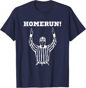Homerun Football Funny Sarcastic Referee Sports T-Shirt - T-Shirt | Navy