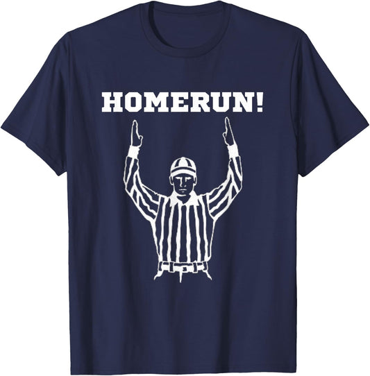 Homerun Football Funny Sarcastic Referee Sports T-Shirt - T-Shirt | Navy