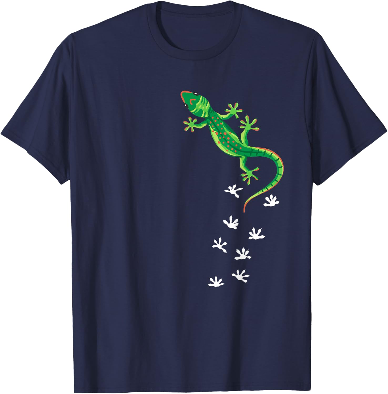 Cool Lizard Art Men Women Herpetology Reptile Lizard Lover Small T-Shirt - T-Shirt | Navy