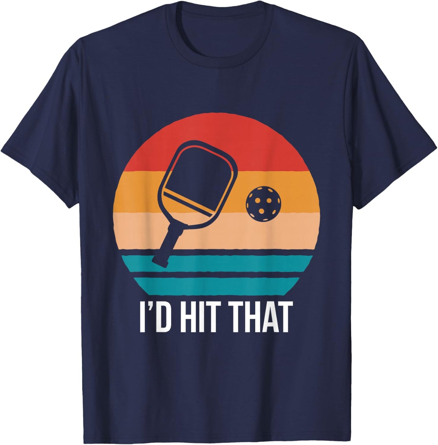 I Would Hit That Vintage Retro Pickleball T-Shirt - T-Shirt | Navy