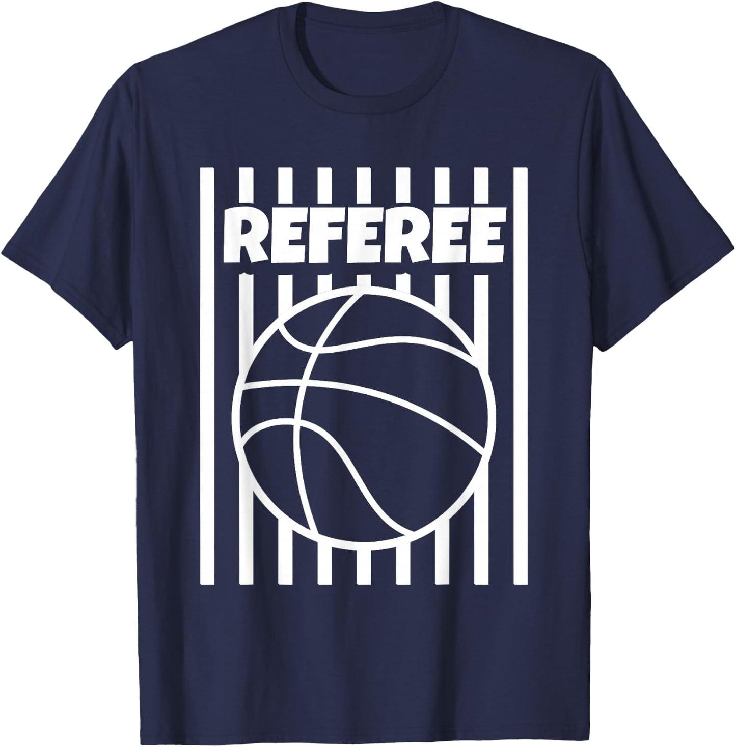 Referee Basketball Ball Gear Outfit T-Shirt - T-Shirt | Navy