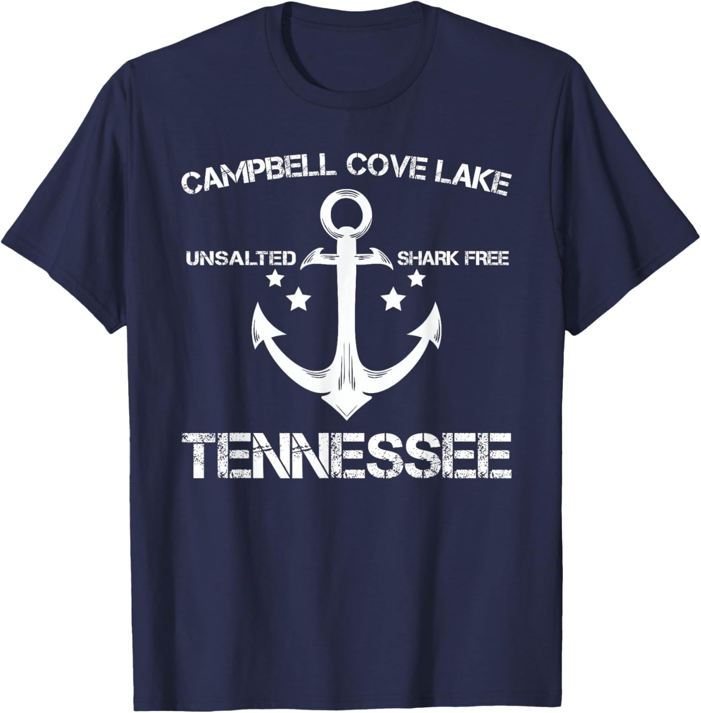 CAMPBELL COVE LAKE TENNESSEE Funny Fishing Camping Gift T-Shirt - T-Shirt | Navy