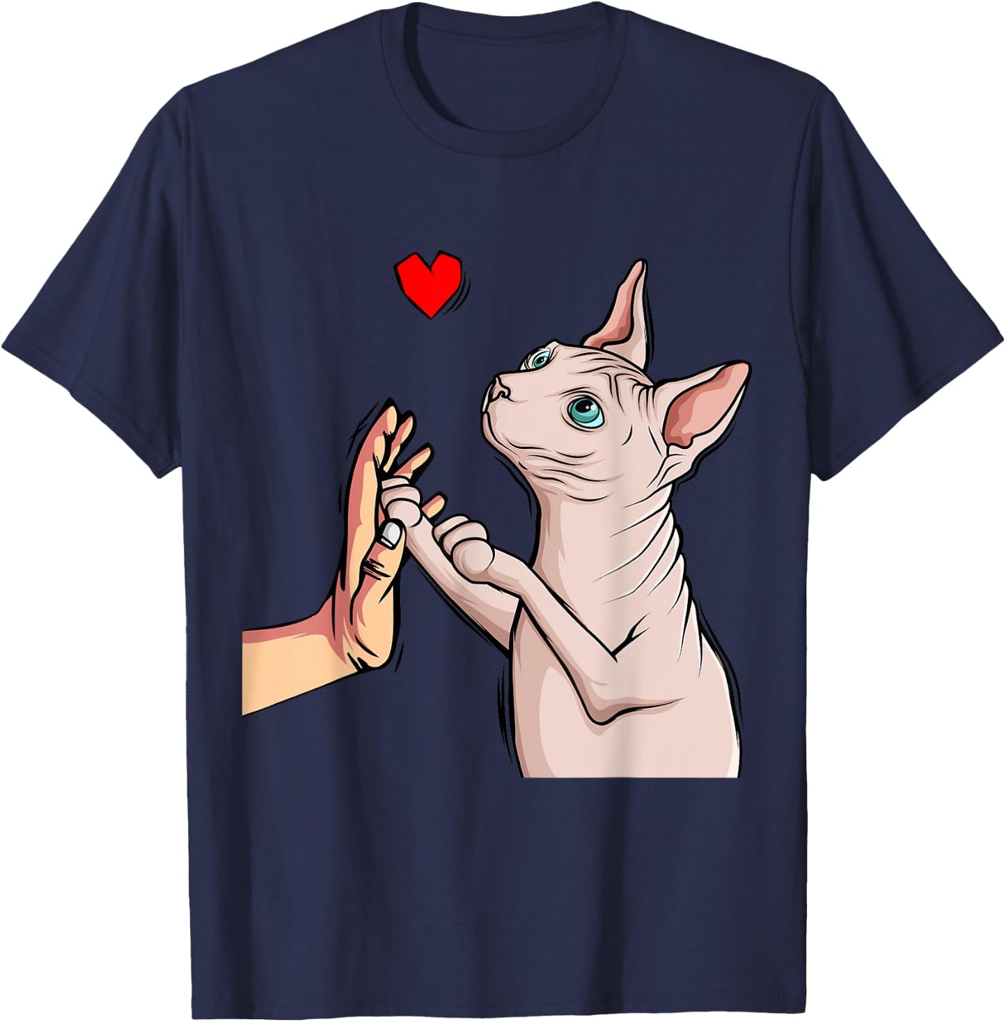 Sphynx Cat Sphinx Hairless Cat Owner Lovers Women Kids T-Shirt - T-Shirt | Navy